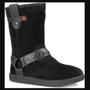 UGG I Heart Moto Short Boot Girls Sz 2 NEW